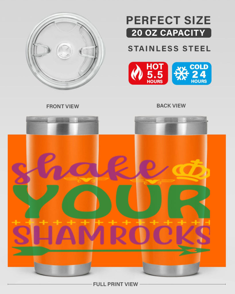 shake your shamrocks 2#- mardi gras- Tumbler