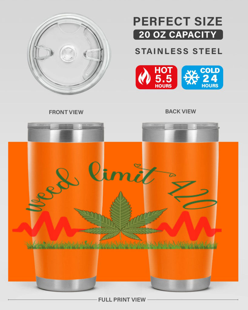 weed limit 420 cannabis hearbeat 291#- marijuana- Tumbler