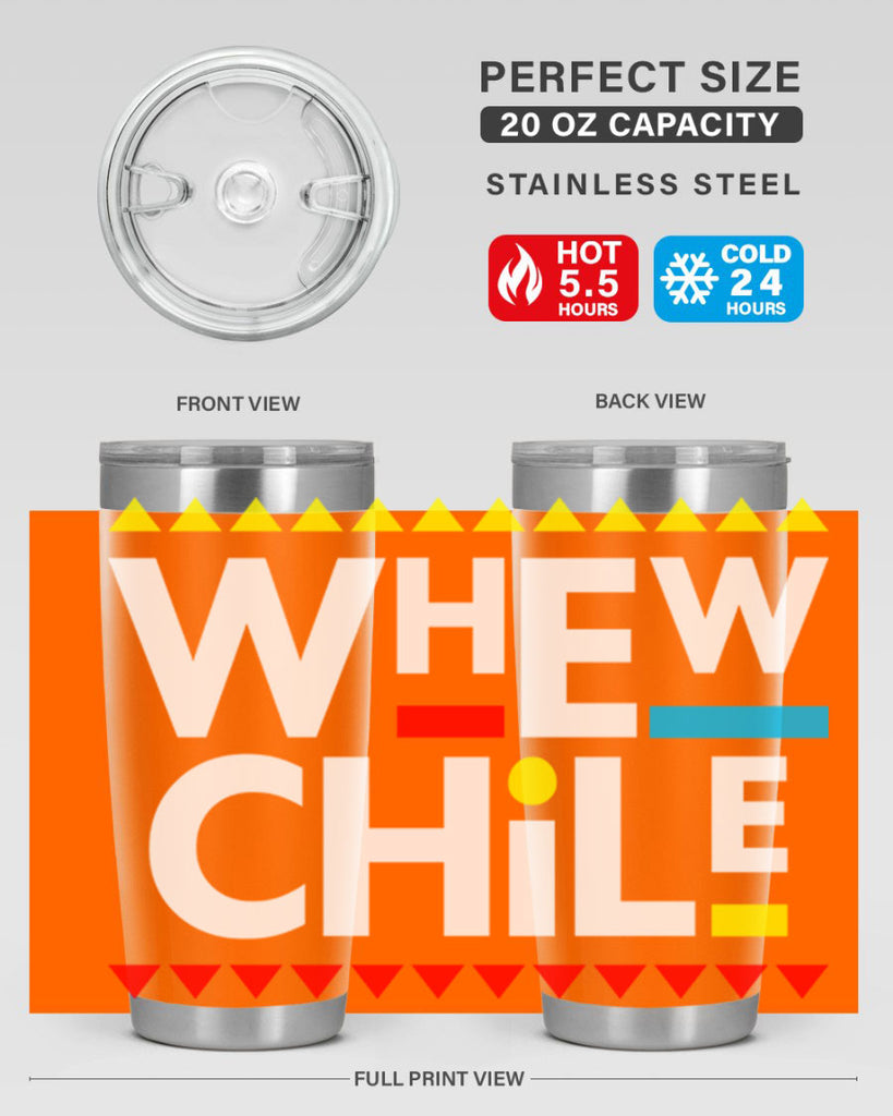 whew chile 11#- black words phrases- Cotton Tank