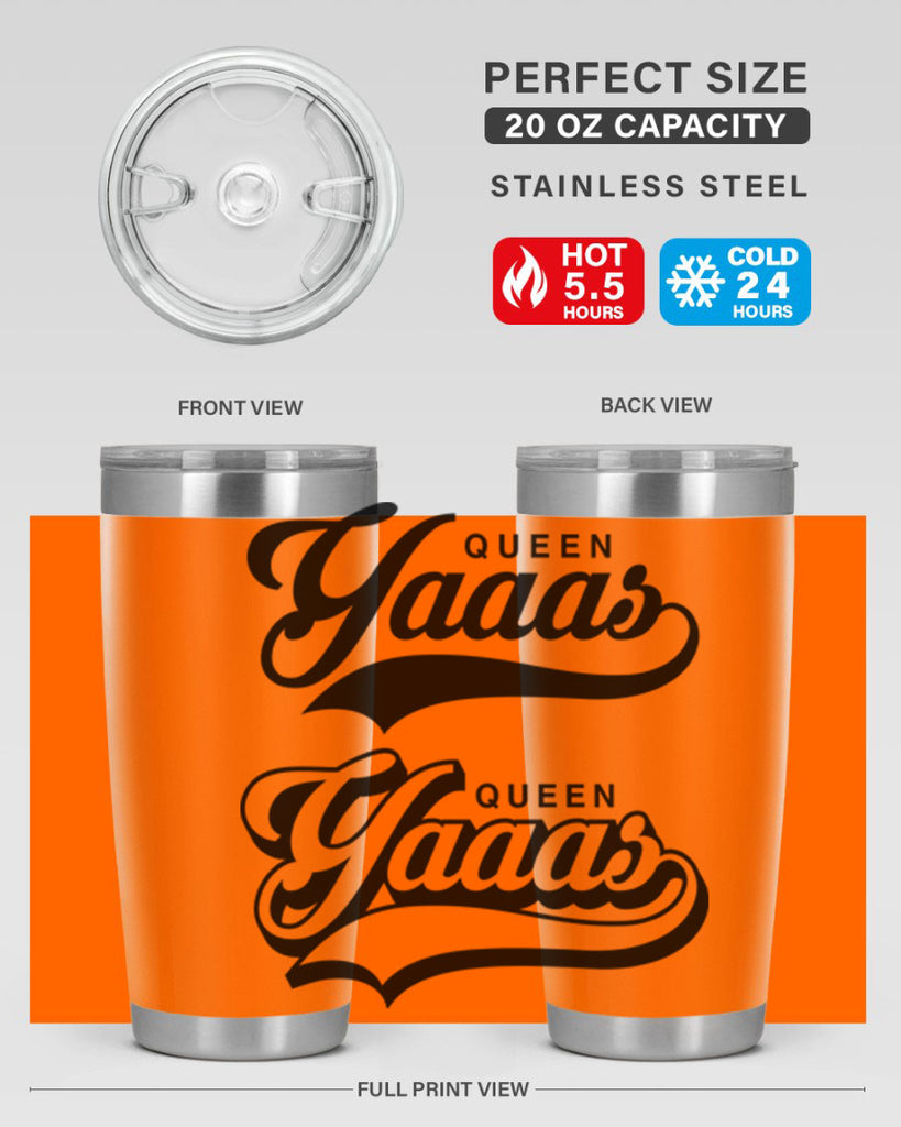 yaaas queen script 5#- black words phrases- Cotton Tank