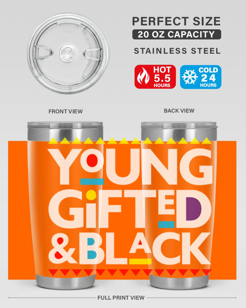 young gifted and black 2#- black words phrases- Cotton Tank