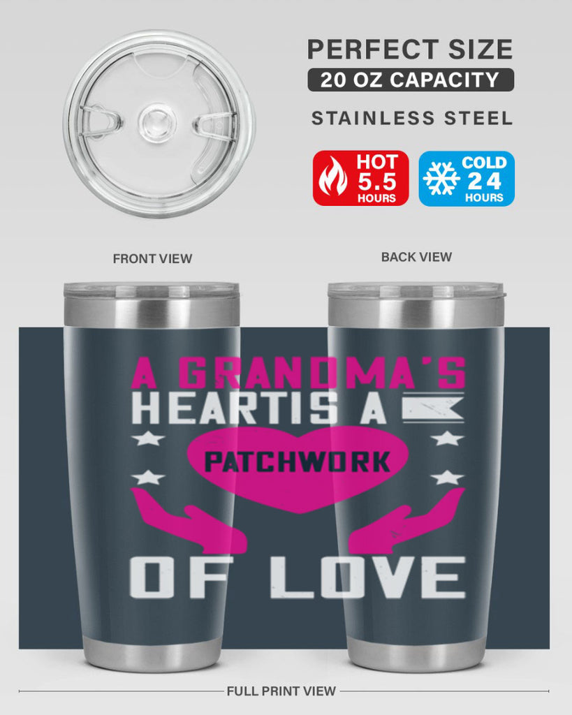 A grandma’s heart is a patchwork of love 86#- grandma - nana- Tumbler