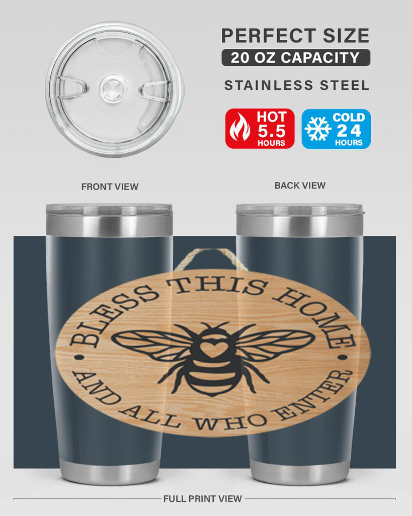 Bless this Home Bee Mockup58#- spring- Tumbler
