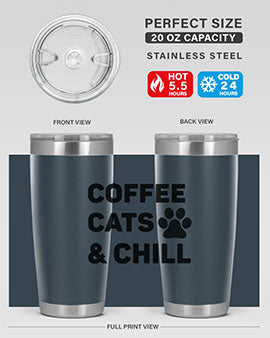 Coffee Cat Style 41#- cat- Tumbler