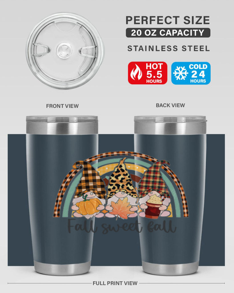FallSweetFallGnomeRainbow 162#- fall- Tumbler