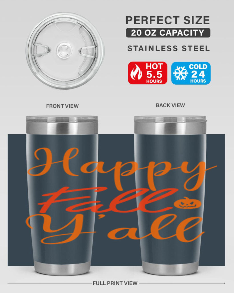Happy Fall Yall Design 233#- fall- Tumbler