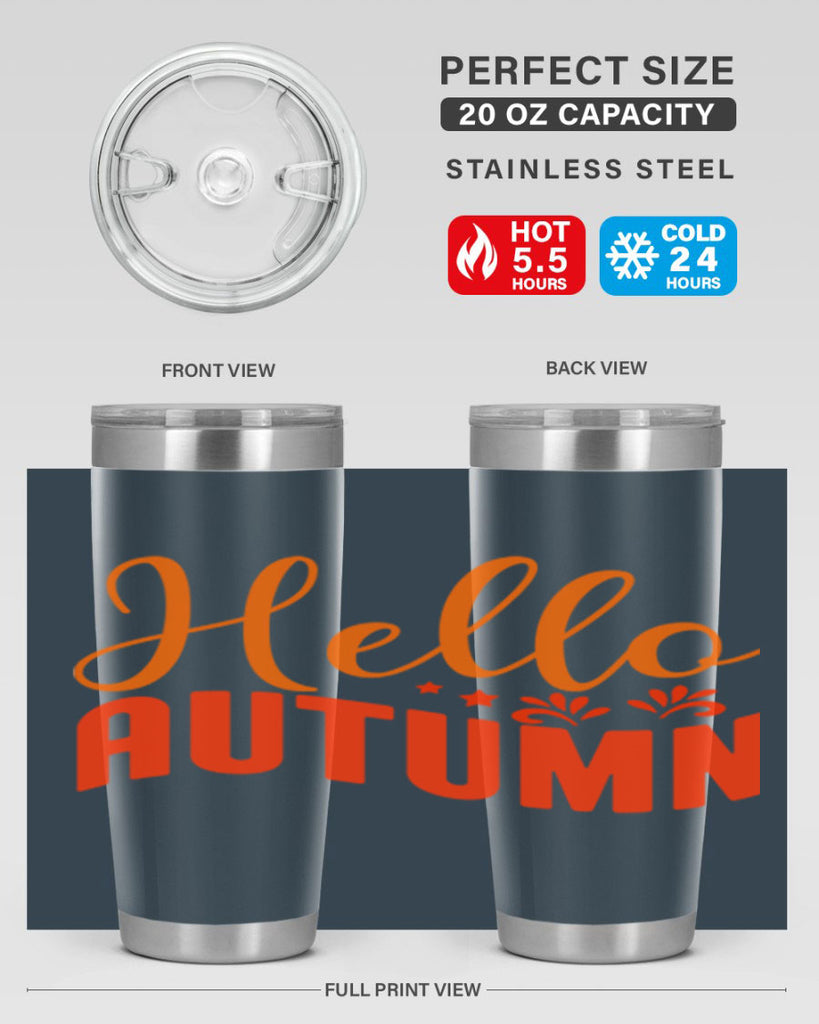 Hello Autumn Design 268#- fall- Tumbler