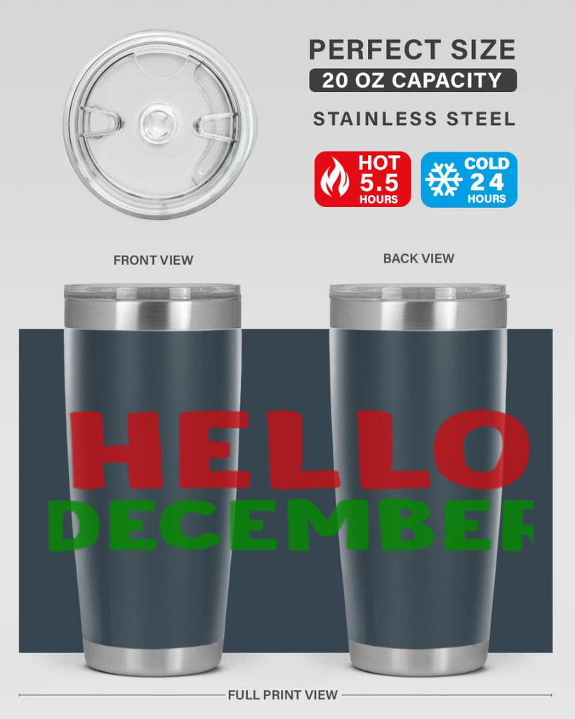 Hello December 158#- winter- Tumbler