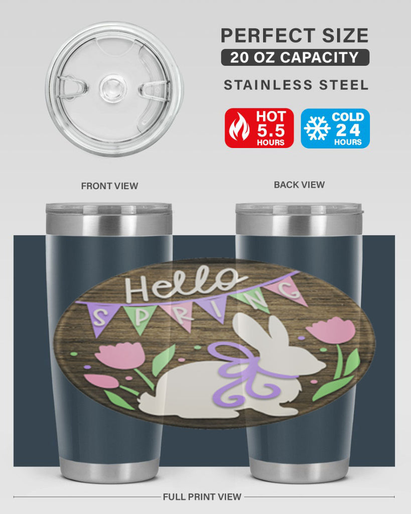 Hello spring bunny Mockup190#- spring- Tumbler