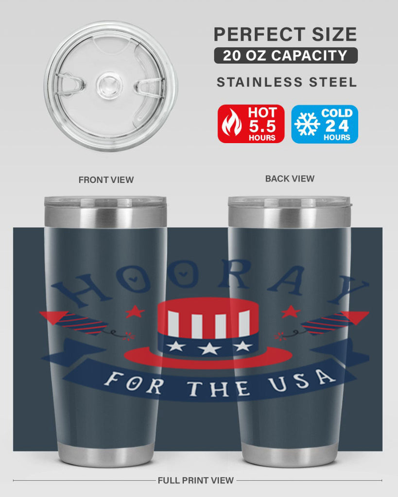 Hooray for the usa Style 42#- Fourt Of July- Tumbler