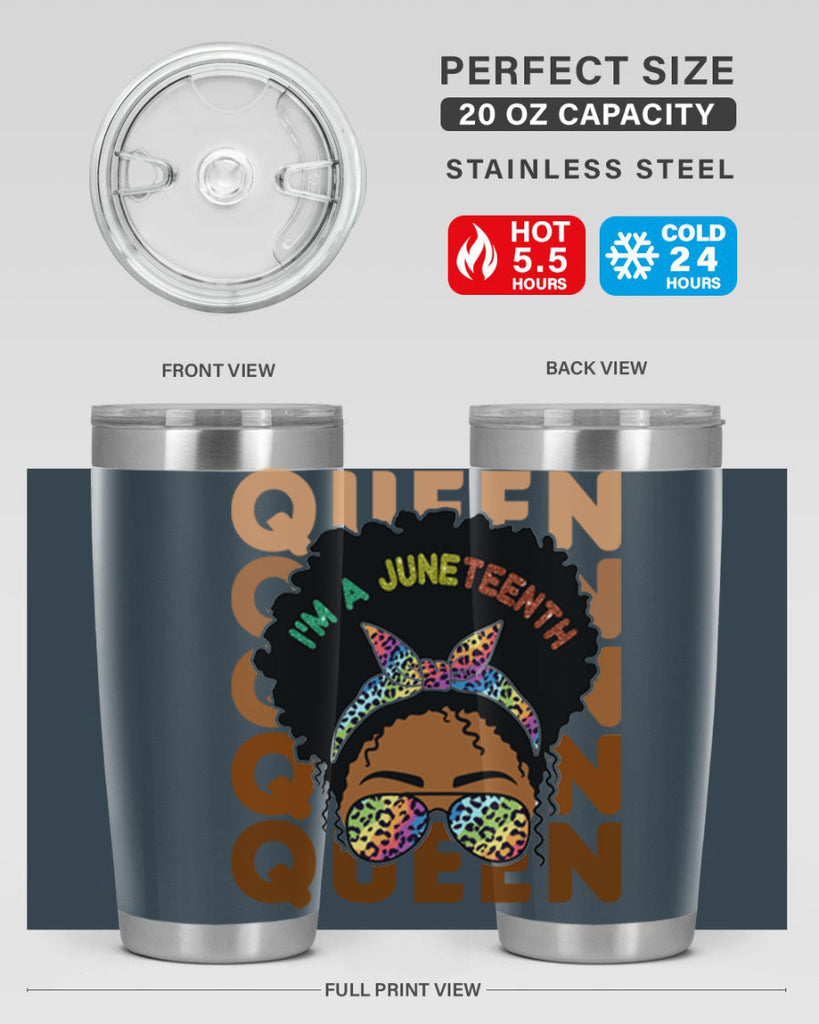 Juneteenth Queen Swag Black Melanin Png 26#- Juneteenth- tumbler