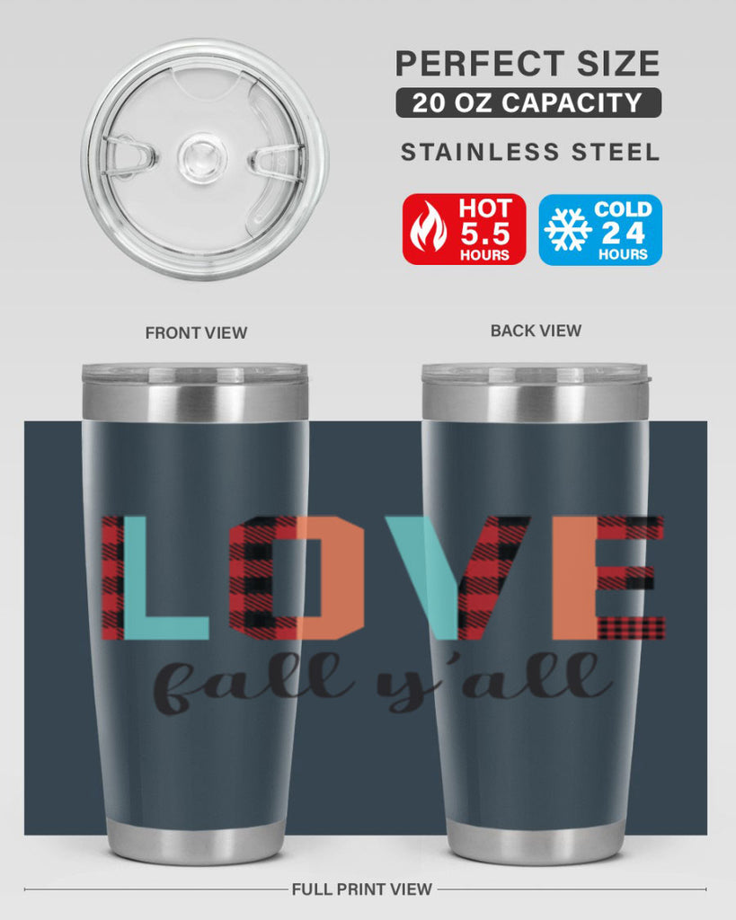 Love fall yall 411#- fall- Tumbler