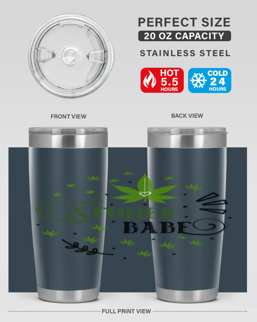 Stoner Babe 259#- marijuana- Tumbler