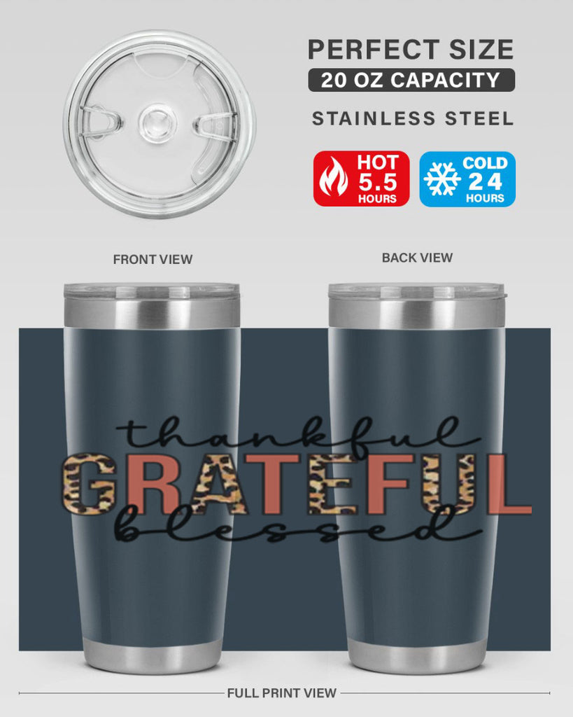 Thankful grateful blessed 602#- fall- Tumbler