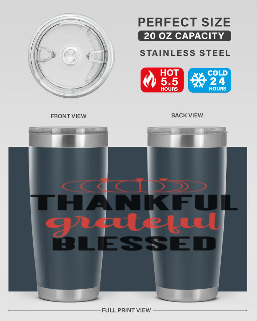 Thankful grateful blessed 603#- fall- Tumbler