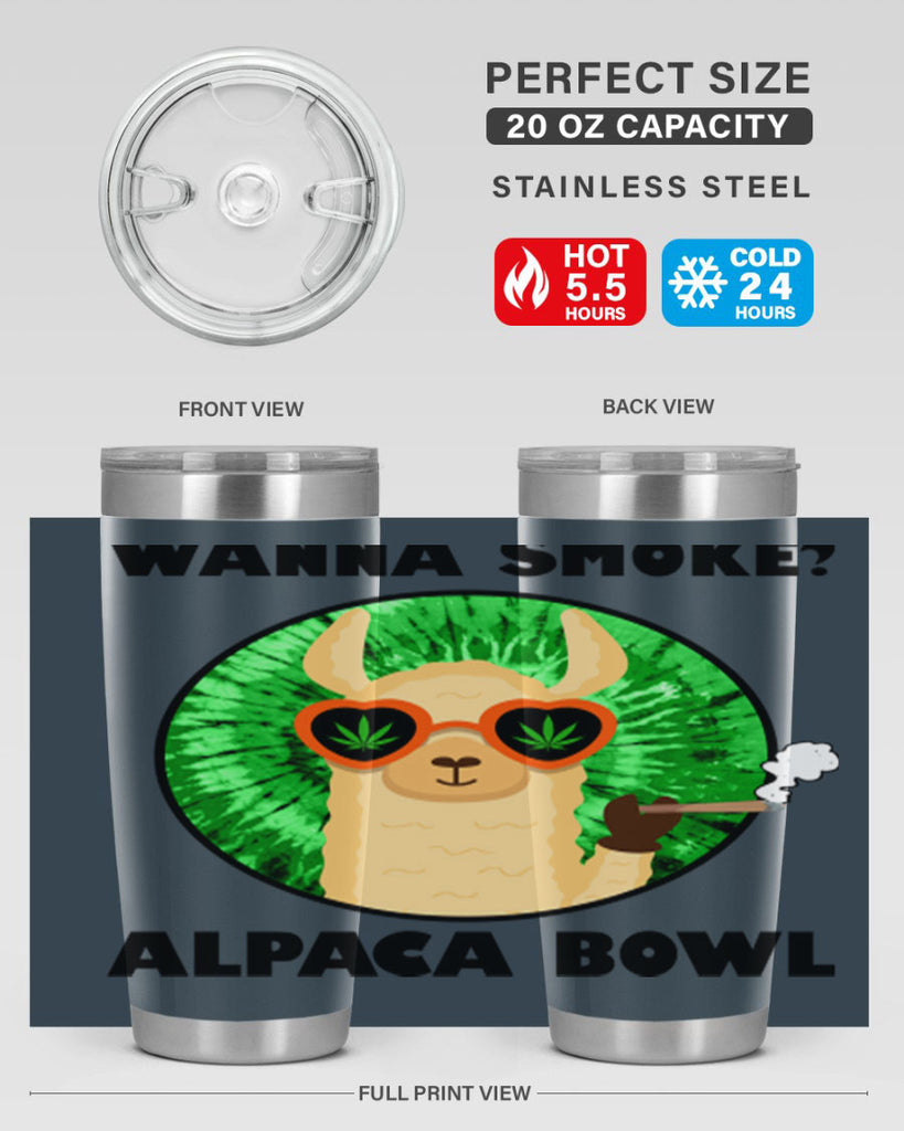 Wanna Smoke Alpaca Bowl 276#- marijuana- Tumbler