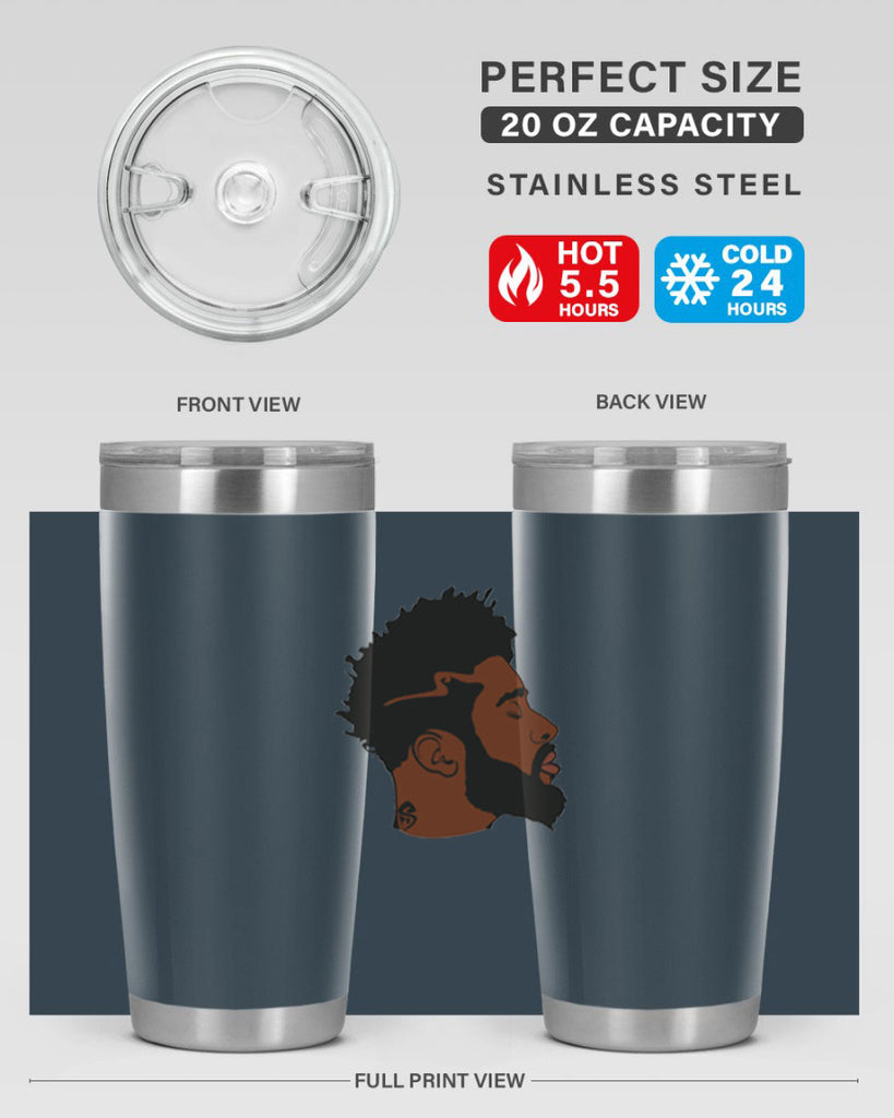 black man 30#- black men - boys- tumbler