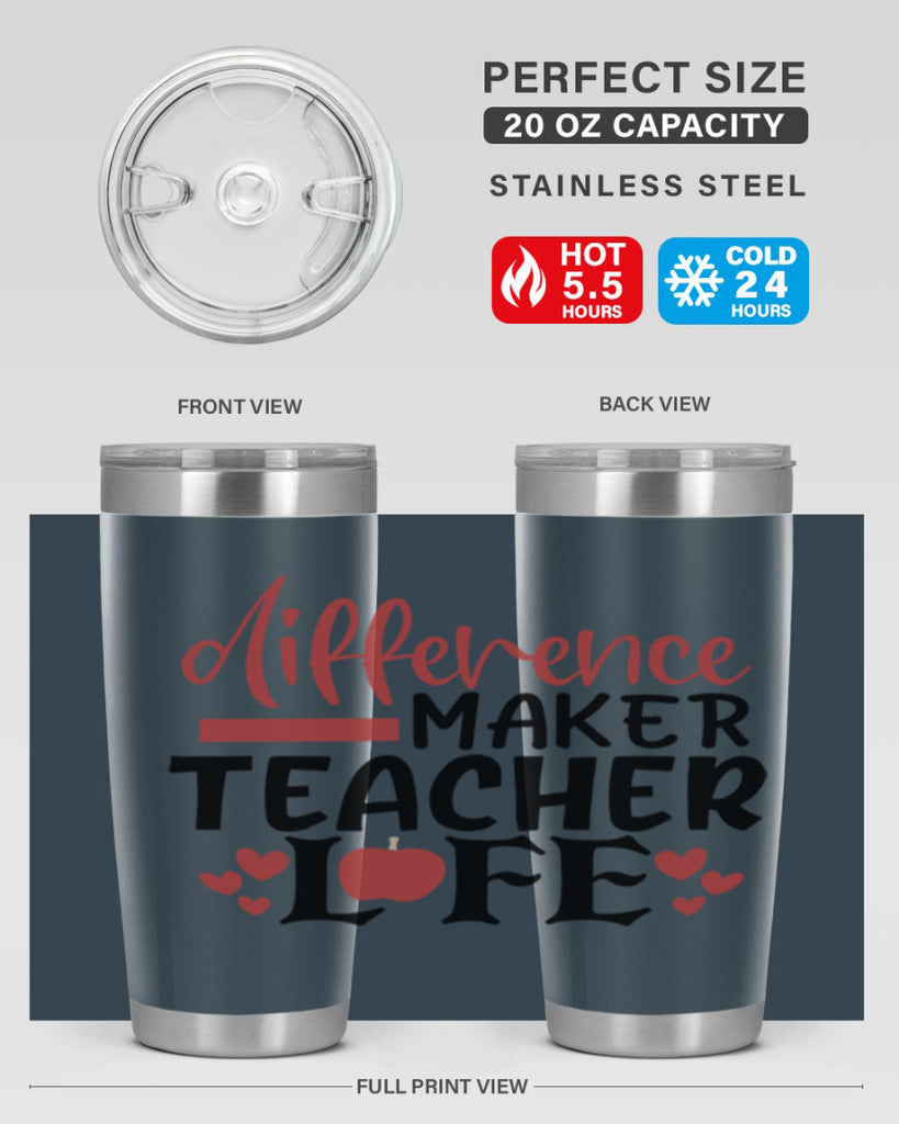 difference maker teacher life Style 118#- teacher- tumbler
