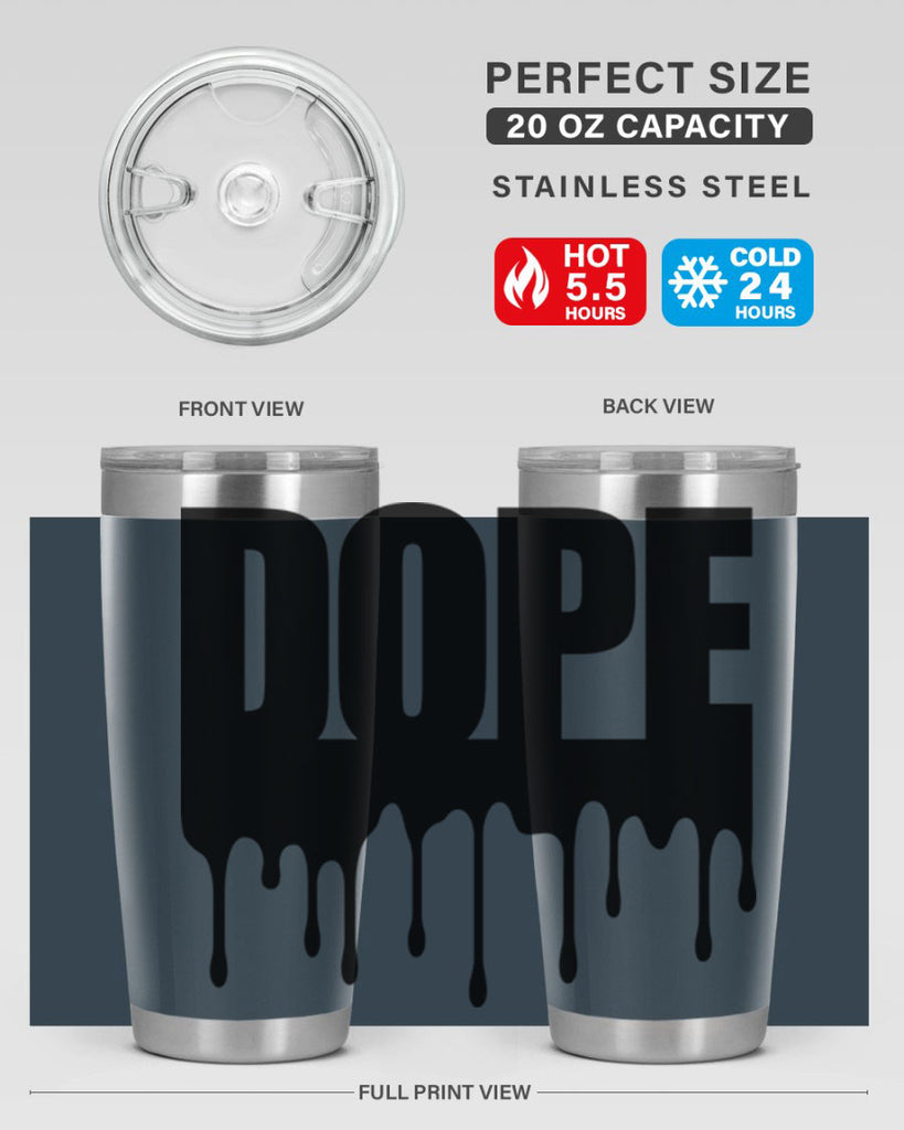 dope drip 166#- black words phrases- Cotton Tank