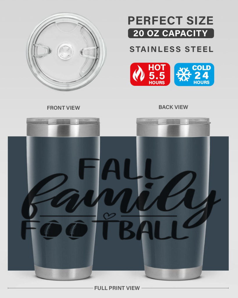fall family football 100#- fall- Tumbler