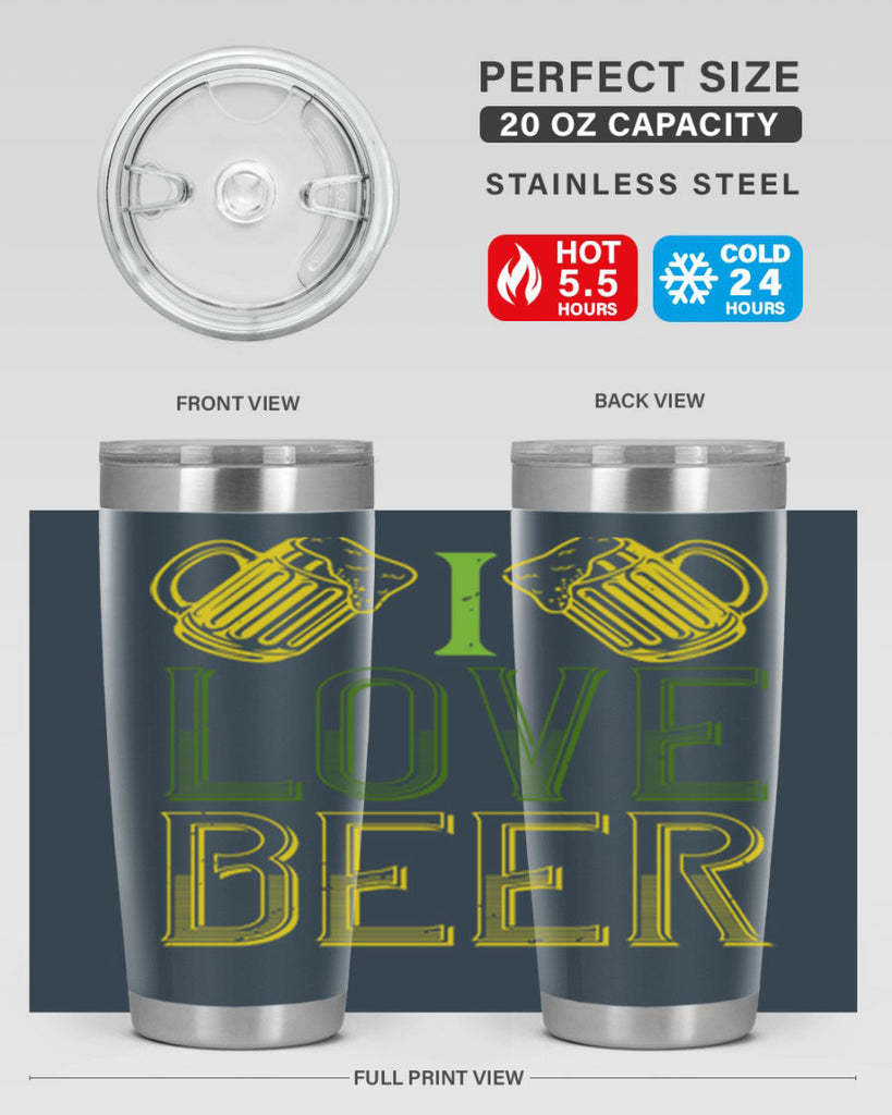 i love beer Style 134#- St Patricks Day- Tumbler