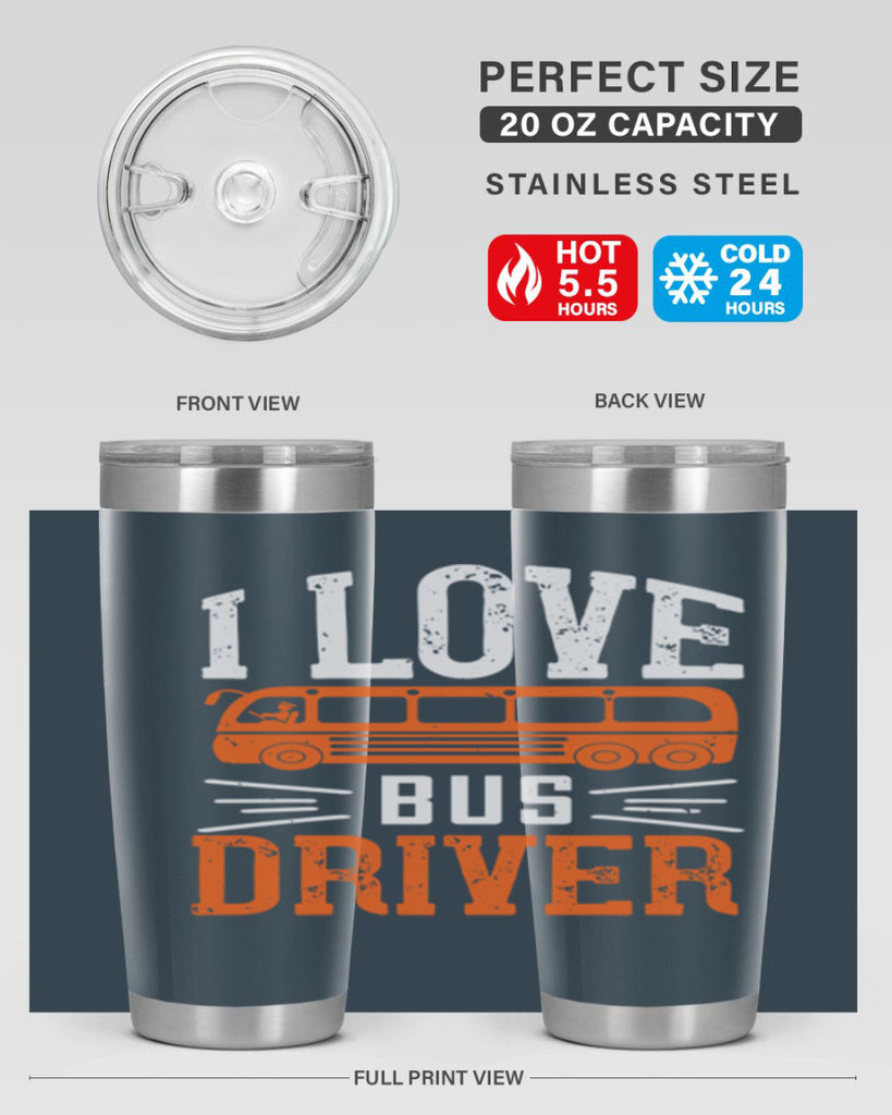 i love bus driver Style 30#- bus driver- tumbler