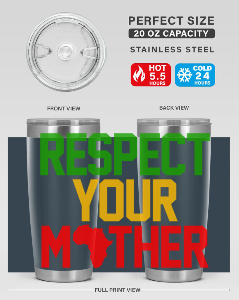respect your mother 43#- black words phrases- Cotton Tank