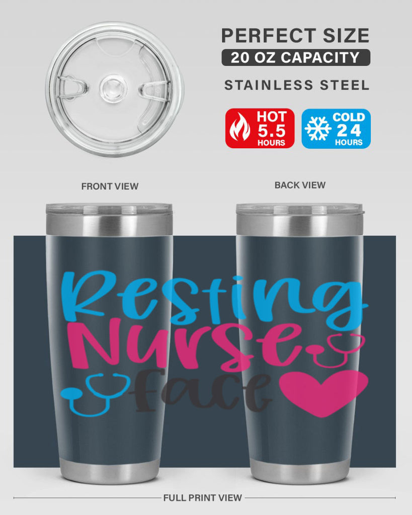 resting nurse face Style 355#- nurse- tumbler