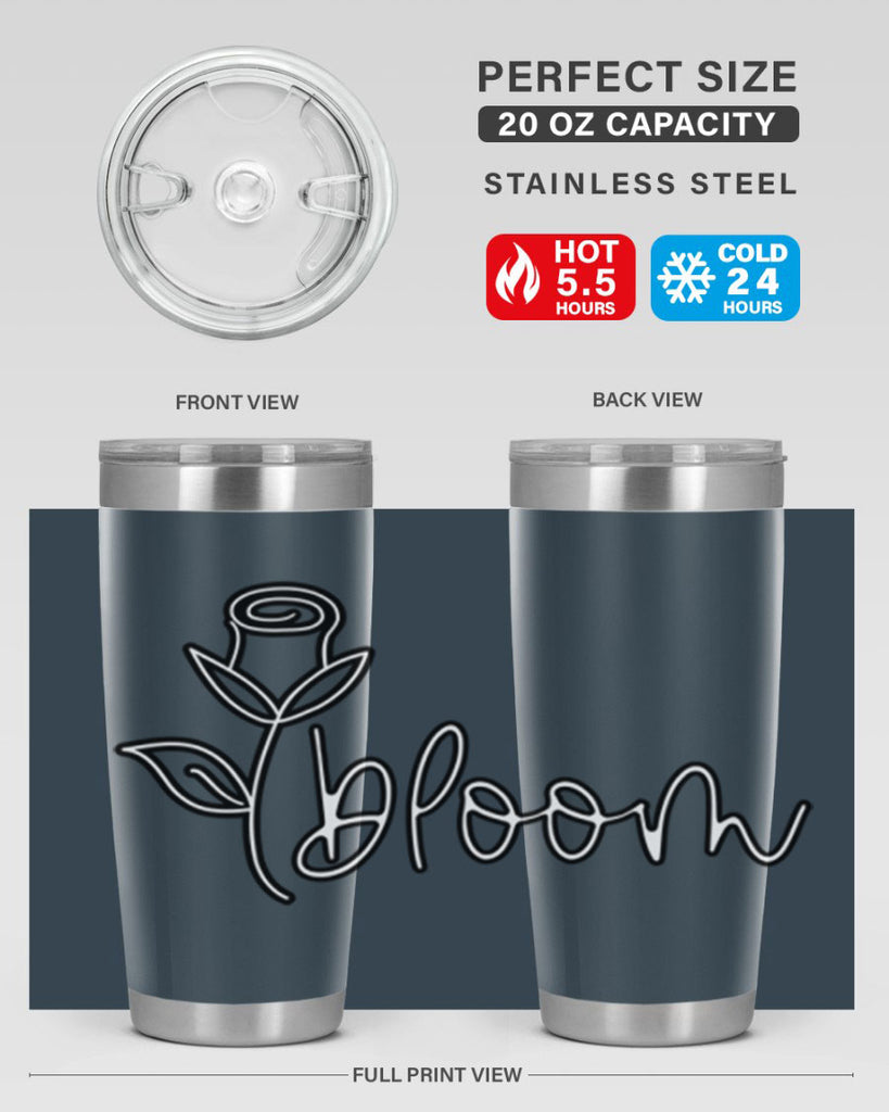 rosebud bloom outline399#- spring- Tumbler