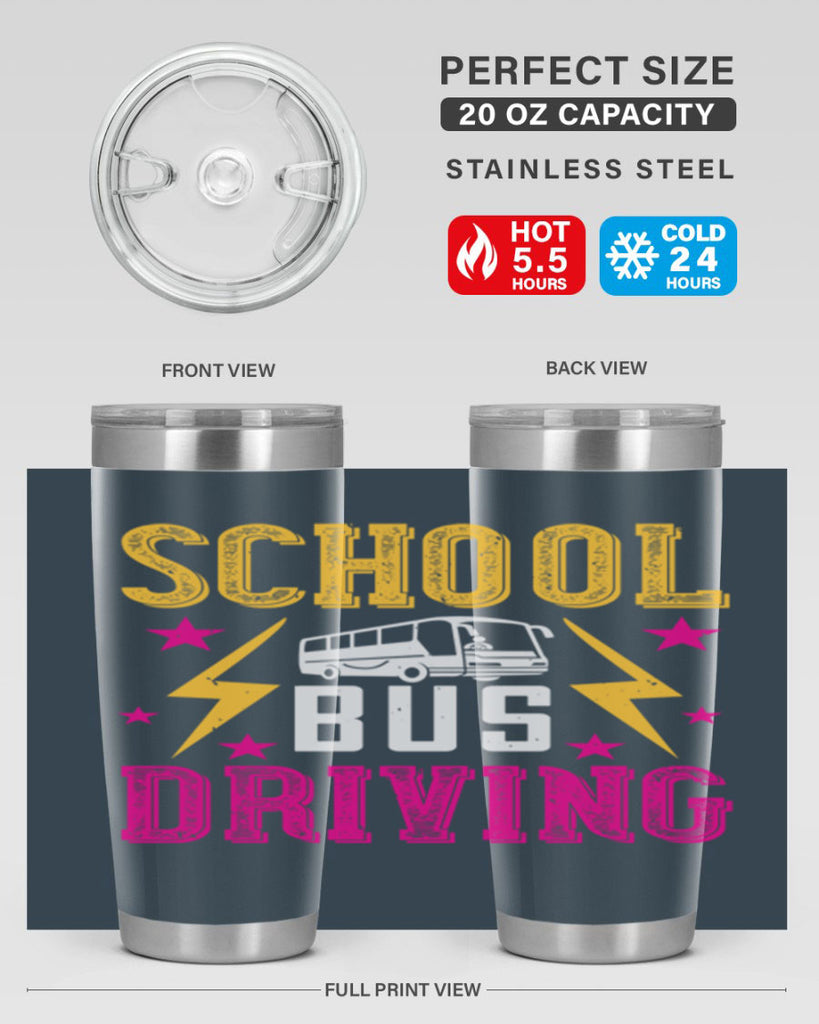school bus driving Style 17#- bus driver- tumbler