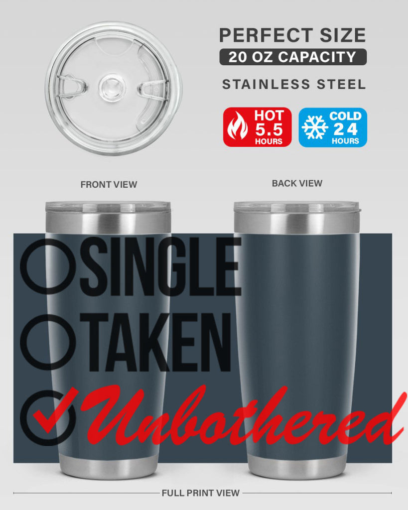 single taken unbothered 35#- black words phrases- Cotton Tank