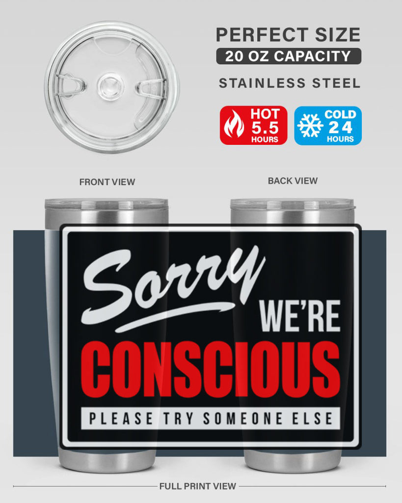 sorry were conscious 28#- black words phrases- Cotton Tank