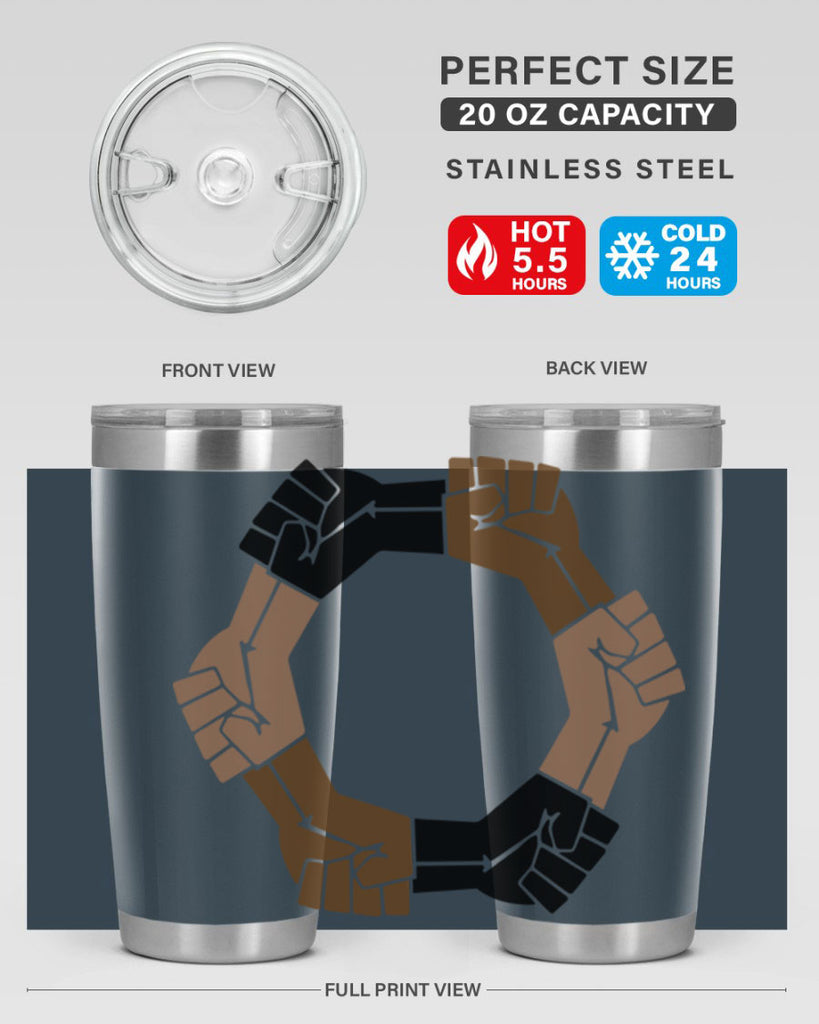 united black power fists 13#- black words phrases- Cotton Tank