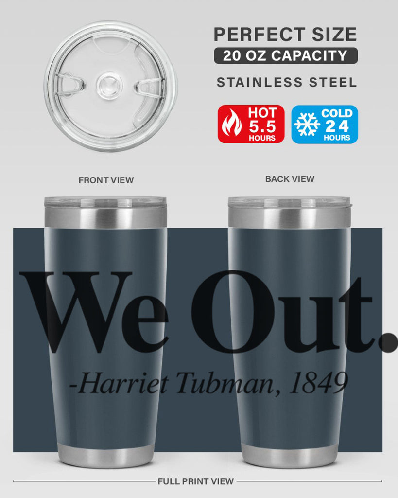 we out harriet tubman 12#- black words phrases- Cotton Tank