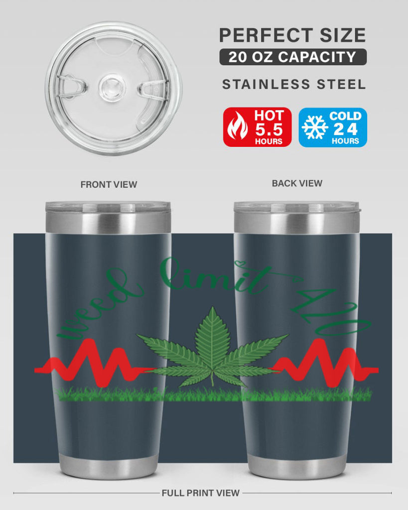 weed limit 420 cannabis hearbeat 291#- marijuana- Tumbler