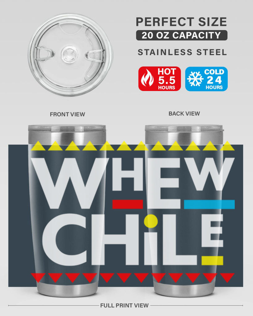 whew chile 11#- black words phrases- Cotton Tank