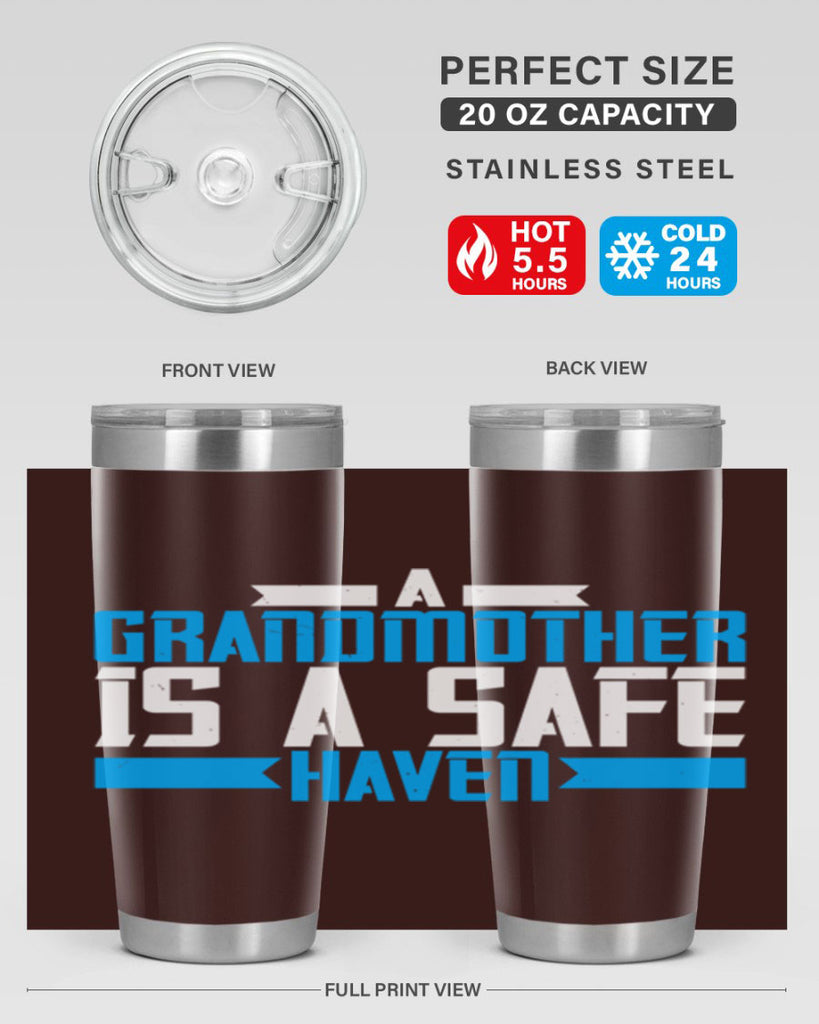 A Grandmother is a safe haven 42#- grandma - nana- Tumbler
