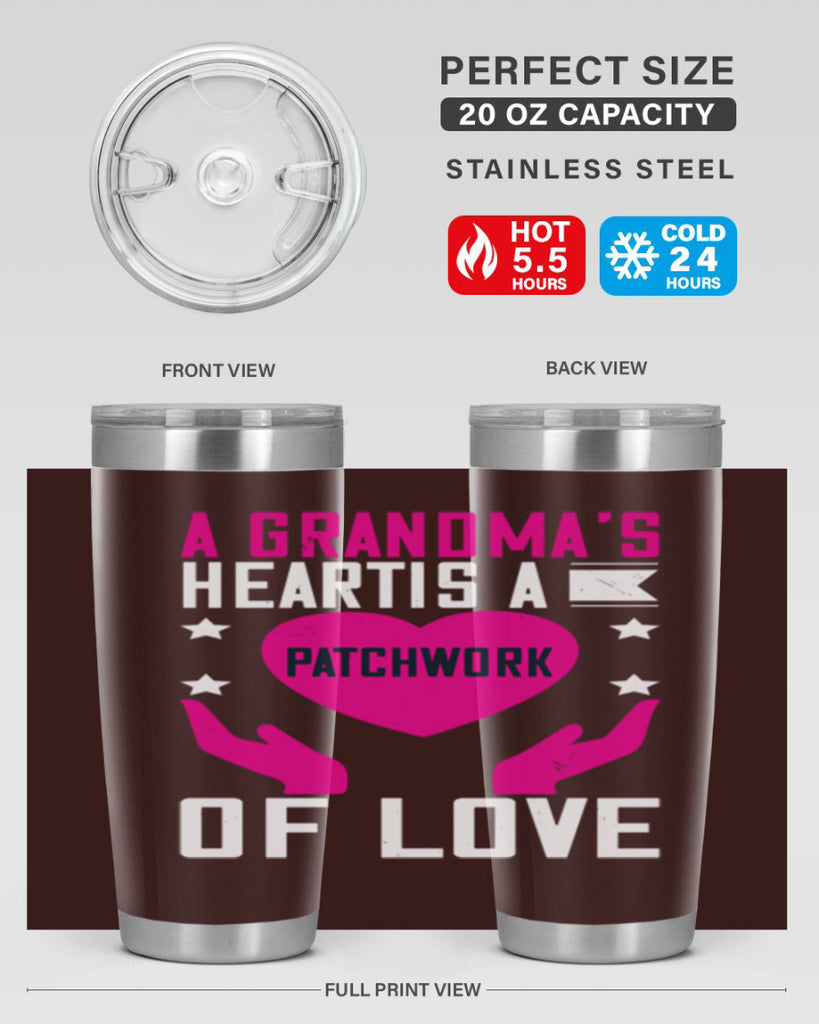 A grandma’s heart is a patchwork of love 86#- grandma - nana- Tumbler
