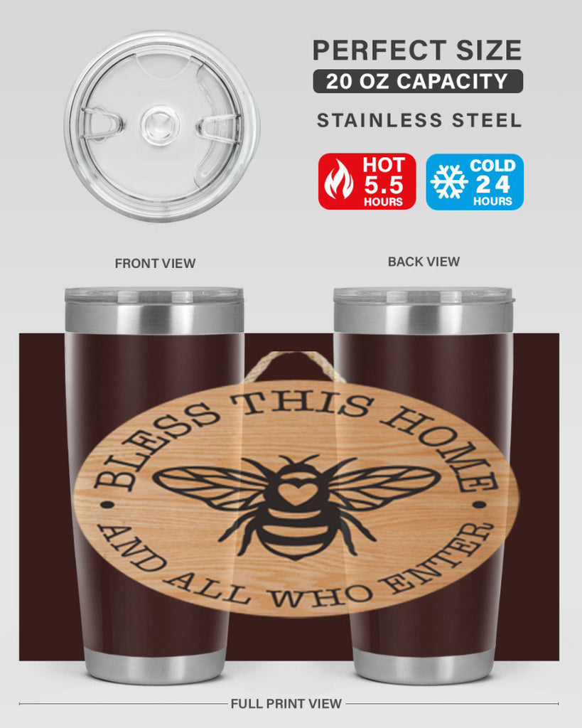 Bless this Home Bee Mockup58#- spring- Tumbler