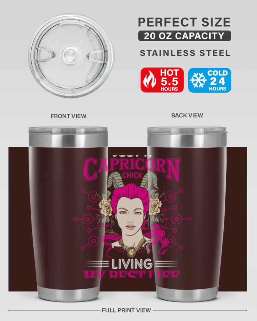 Capricorn chick 193#- zodiac- Tumbler