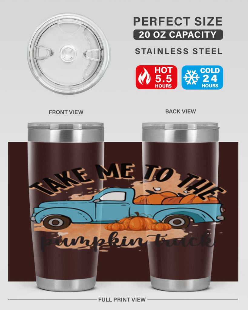 Fall Pumpkin Truck 128#- fall- Tumbler