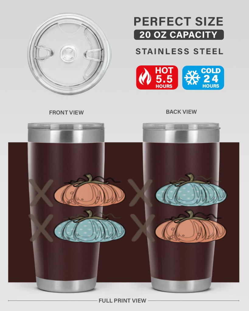 Fall Pumpkin XOXO 129#- fall- Tumbler