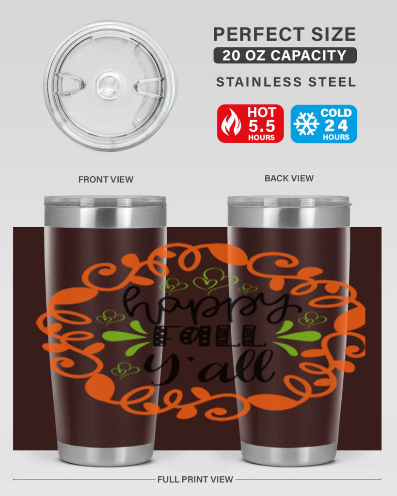 Happy Fall Y all 227#- fall- Tumbler