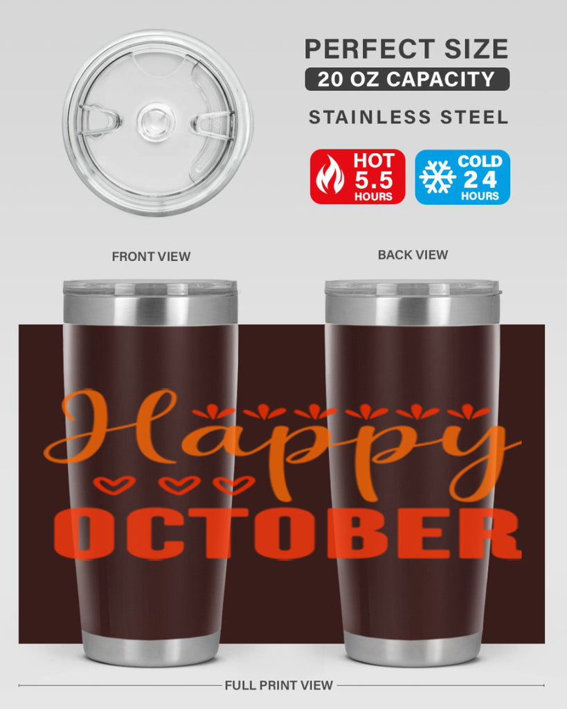 Happy October Design 237#- fall- Tumbler