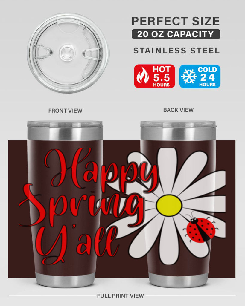 Happy Spring Y'all 161#- spring- Tumbler