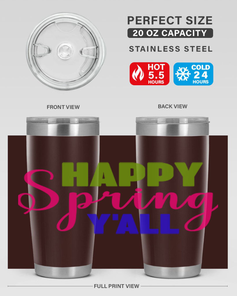 Happy Spring Y'all 168#- spring- Tumbler