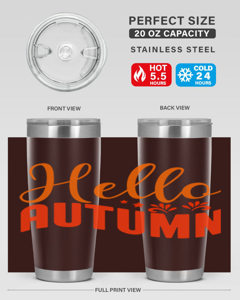 Hello Autumn Design 268#- fall- Tumbler