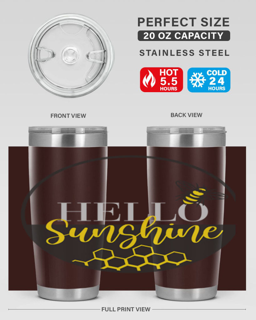 Hello Sunshine and bee216#- spring- Tumbler