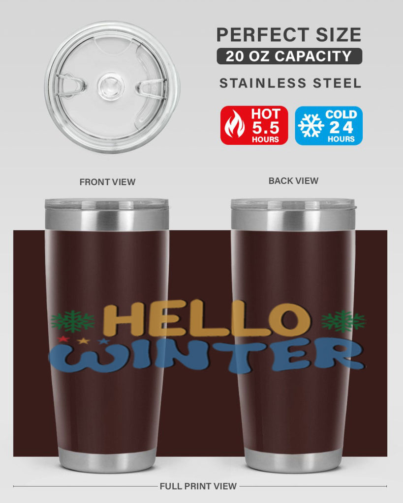 Hello Winter 181#- winter- Tumbler