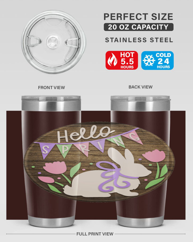 Hello spring bunny Mockup190#- spring- Tumbler